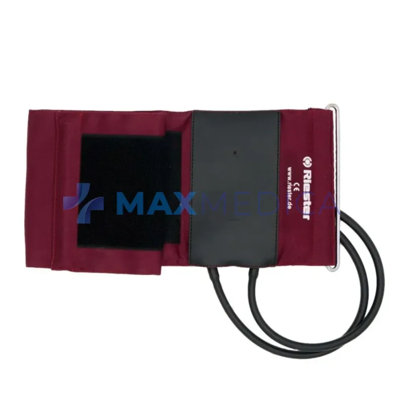 Mankiet dla dzieci, dwuprzewodowy, 33 x 10 cm, bordowy, wykończony skórą