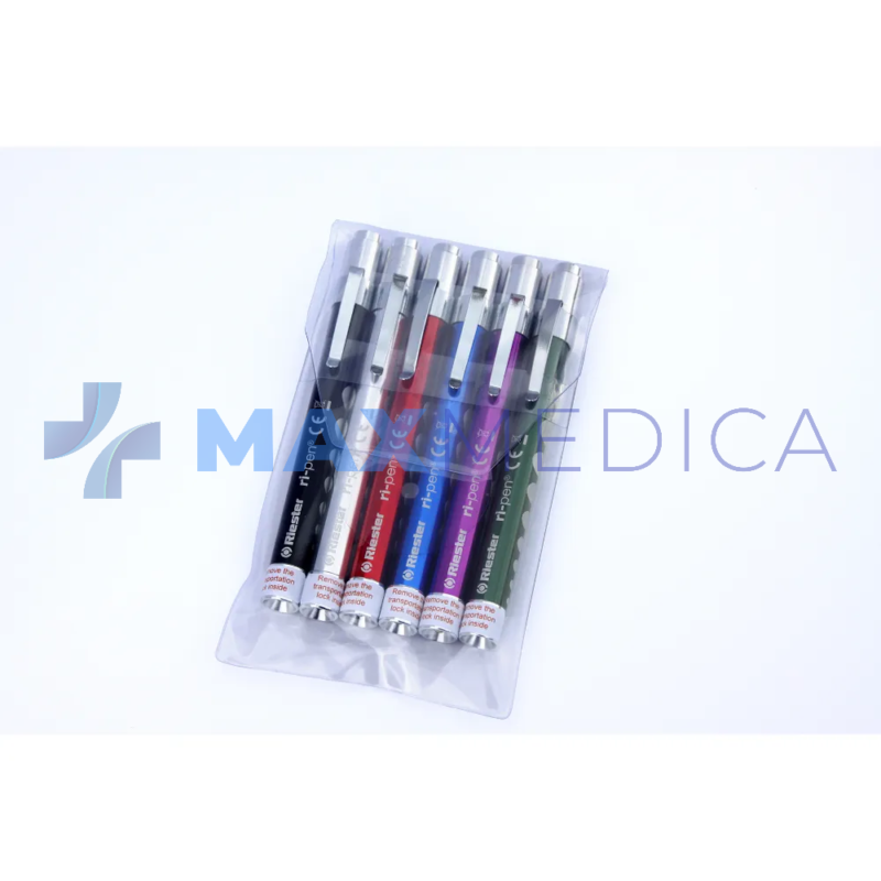 Lampka/latarka diagnostyczna ri-pen LED 3V, .zestaw 6 kolorów w miękkim etui