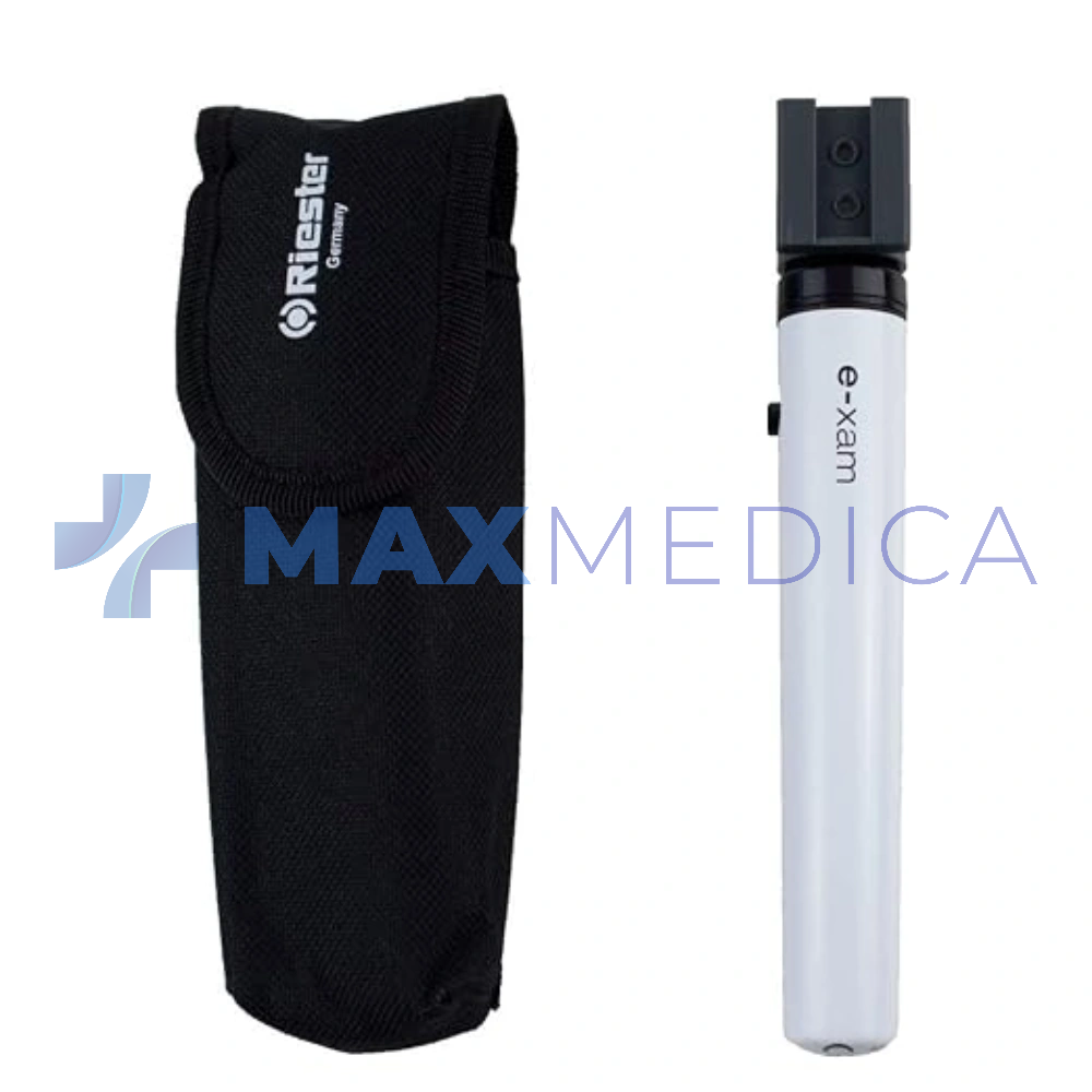 Lampka/latarka diagnostyczna e-xam LED 2,5V, biała z uchwytem szpatułek
