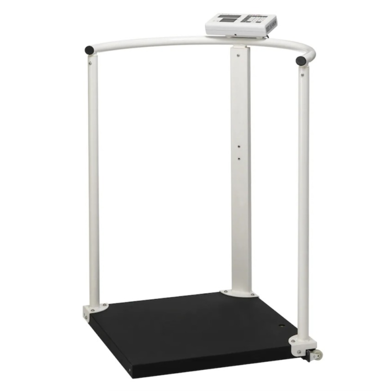 Elektroniczna waga do 350 kg platformowa bariatryczna z poręczą z legalizacją Charder MS2504 funkcja BMI