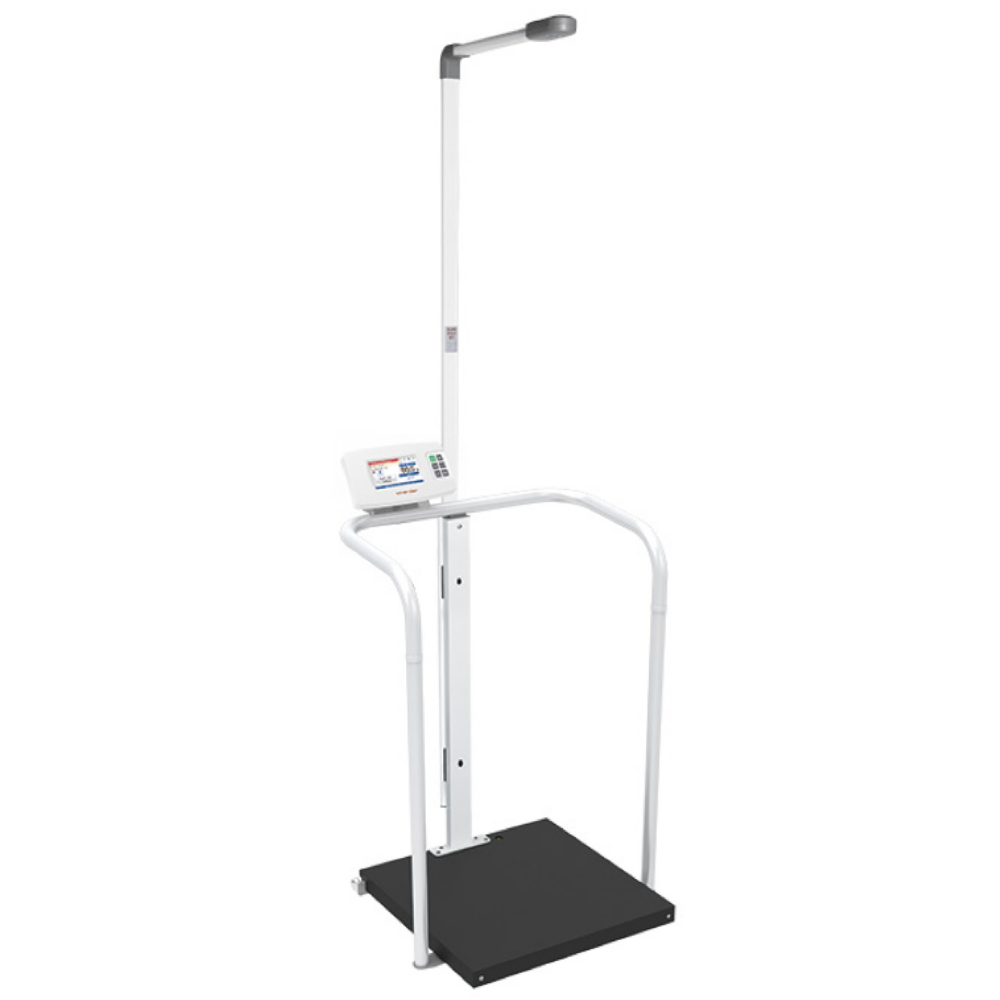 Elektroniczna waga do 300 kg platformowa Charder MS2580 (EMR ready) z poręczą z legalizacją i wzrostomierzem ultradźwiękowym