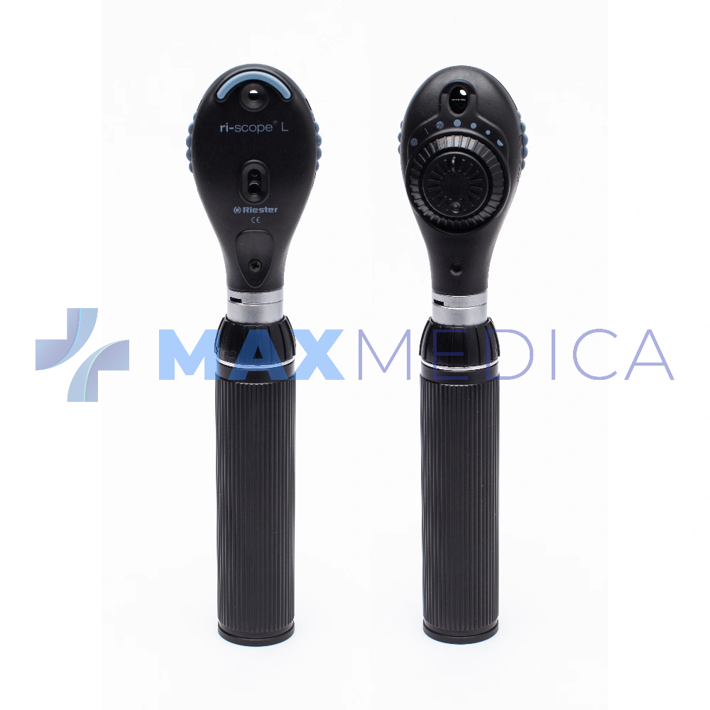 Zestaw Otoskop/Oftalmoskop ri-scope L F.O. oto-L3 + lupka powiększająca x 4 / oftalmo-L2, LED 3,5 V+ rękojeść akumulatorowa typ C