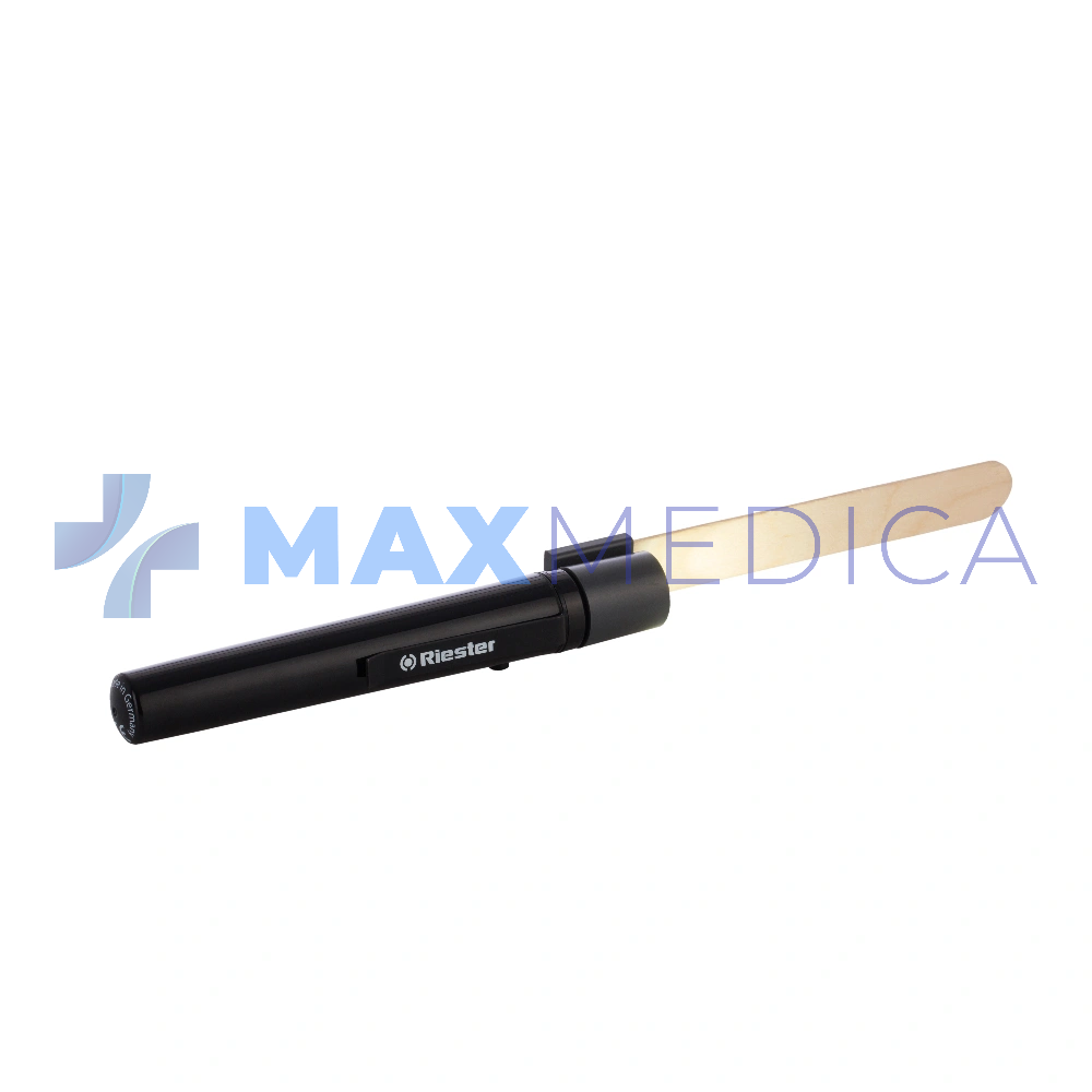 Lampka/latarka diagnostyczna e-xam XL 2,5V, czarna z uchwytem szpatułek