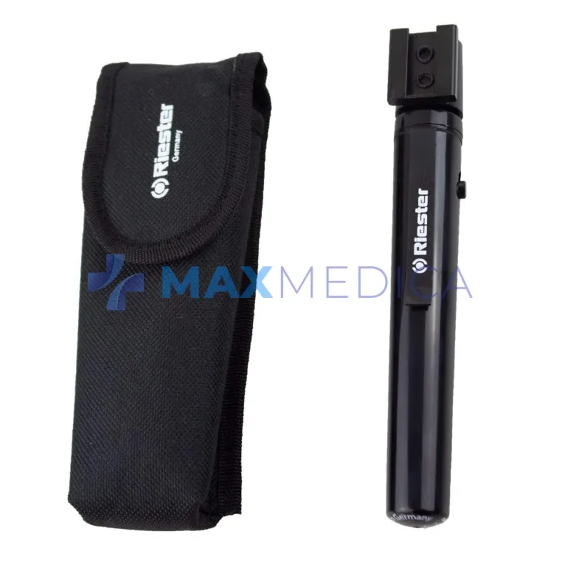 Lampka/latarka diagnostyczna e-xam XL 2,5V, czarna z uchwytem szpatułek