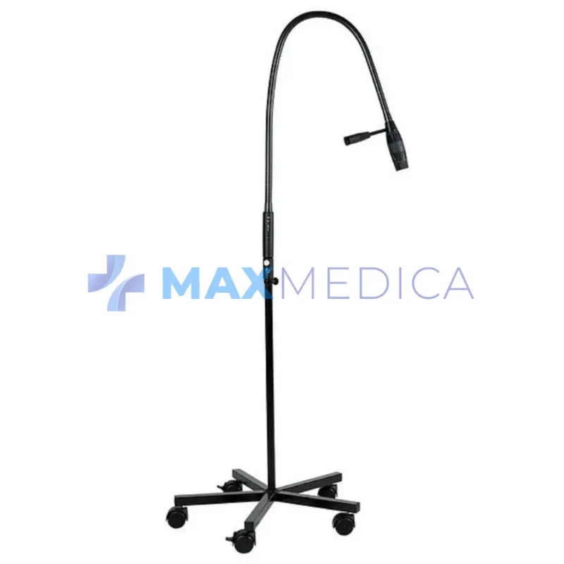 Lampa zabiegowa ri-magic HP-LED, elastyczne ramię 1,1m, na statywie jezdnym, zasilanie sieciowe, zasilacz montowany na stojaku