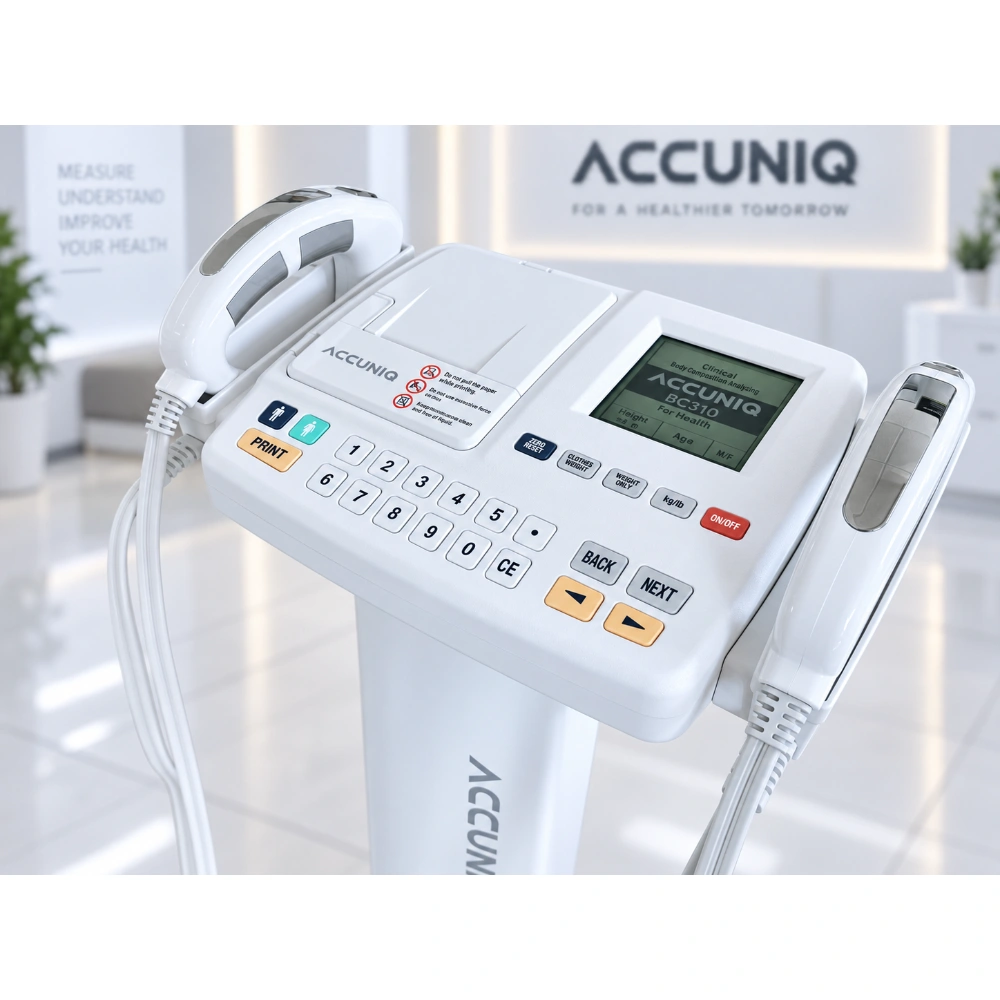 Accuniq BC310 Analizator Składu Ciała z Wagą i Składaną Kolumną